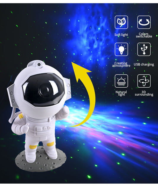 Cosmic Astronaut: Galaxy Star Projector and Night Light